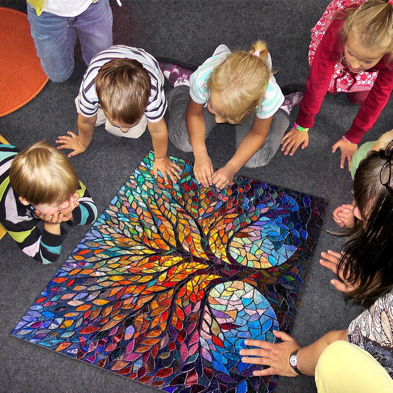 Mosaic tree of life Jigsaw Puzzle 1000 Pieces