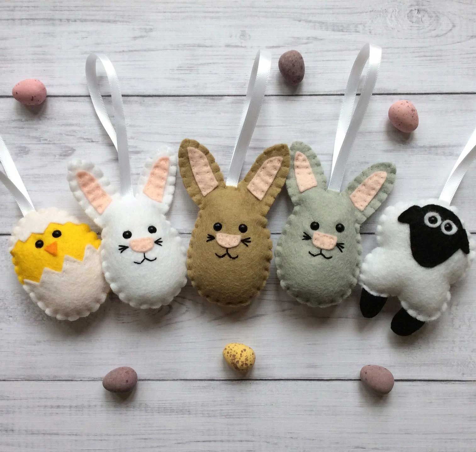 Handmade Felt Easter Hanging Decorations
