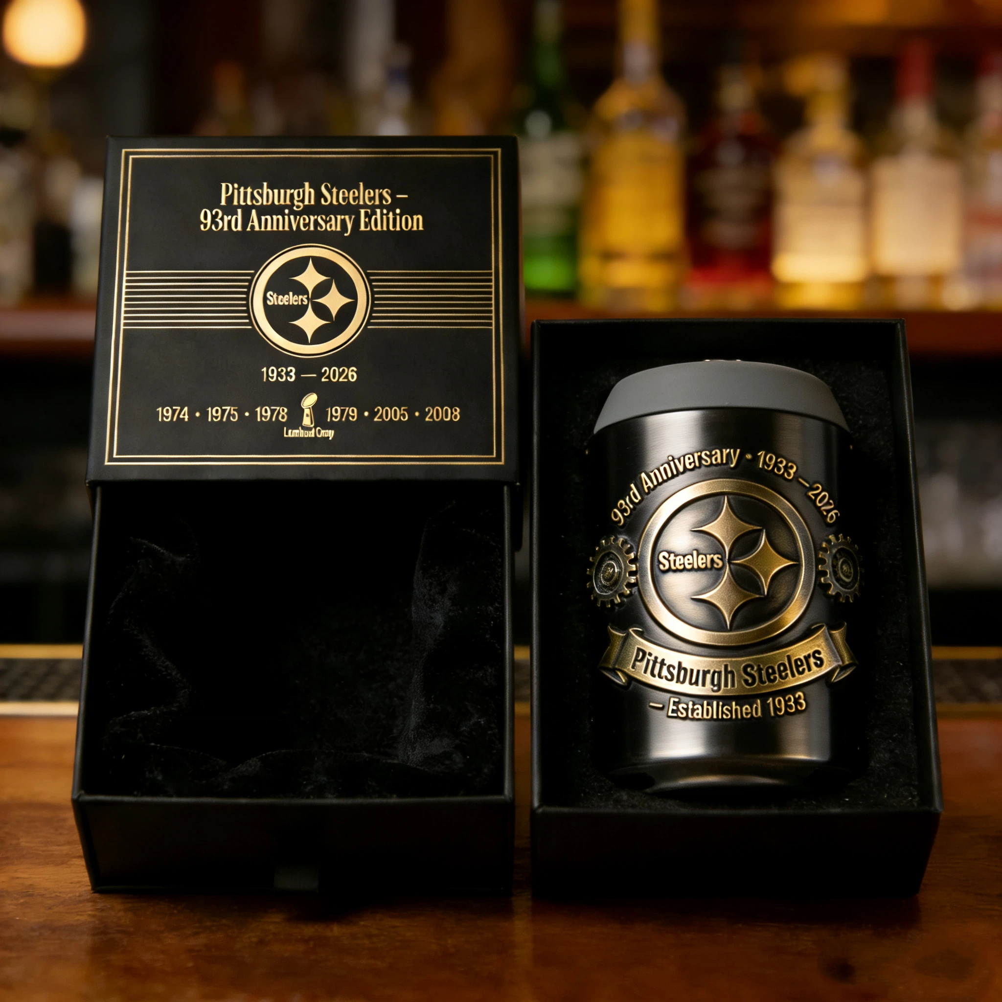 Steelers 93rd Anniversary Limited Edition Beer Can Cooler