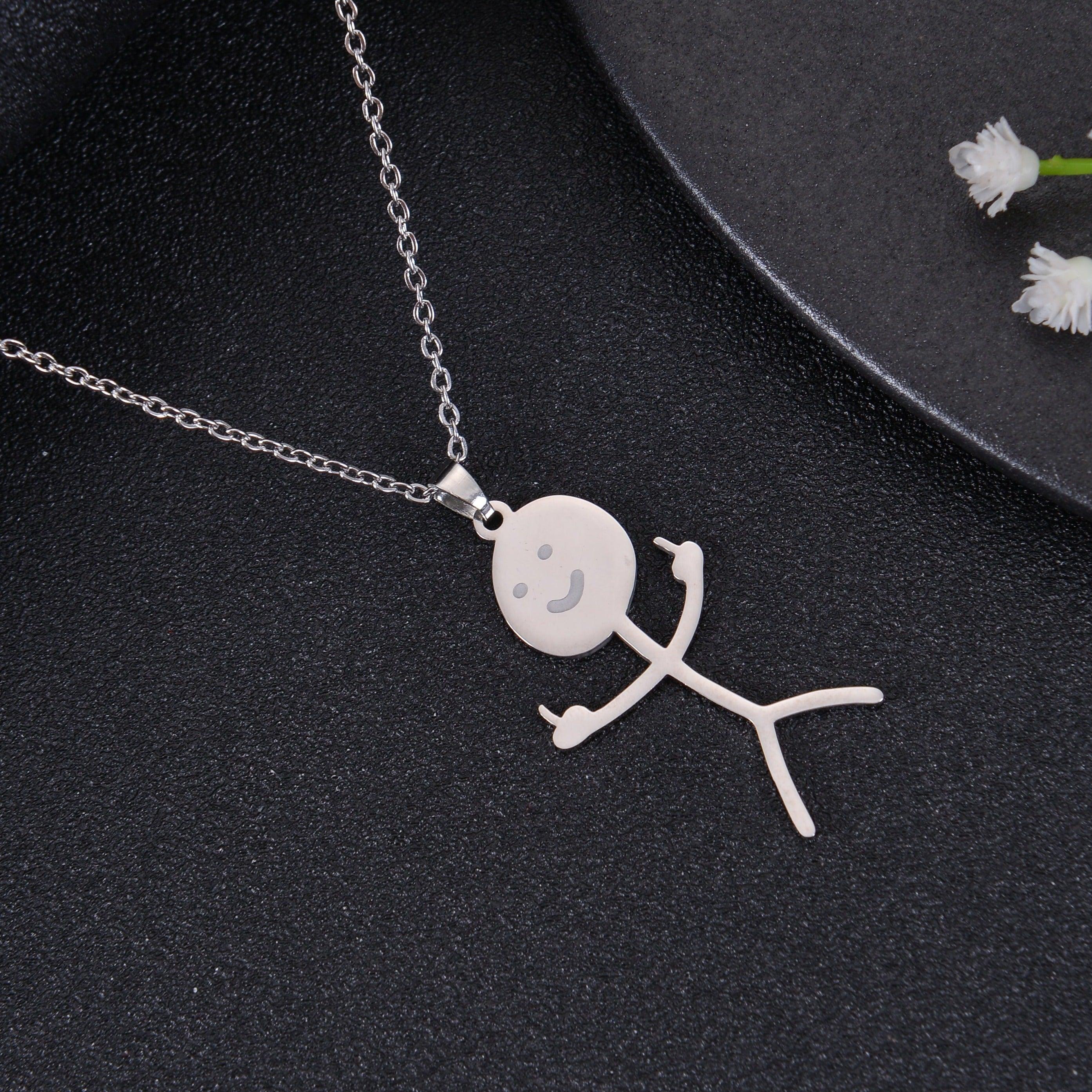 Funny Doodle Stickman Keychain