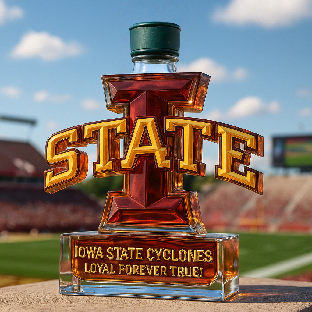 🔥NCAA Team✨Iowa State Cyclones Limited-Edition Whiskey Bottle