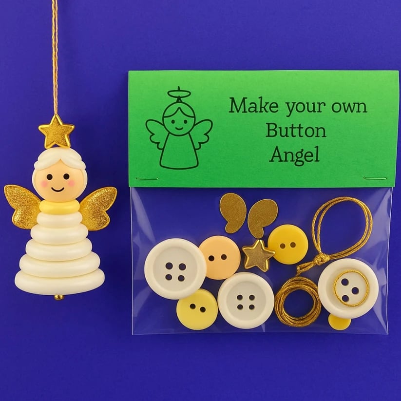 ☃️DIY Button Snowman Ornament Kit