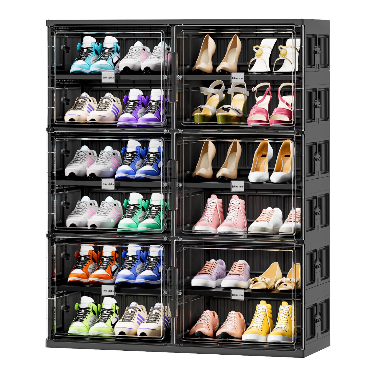  Foldable Shoe Rack Shoe Box for Closet Entryway