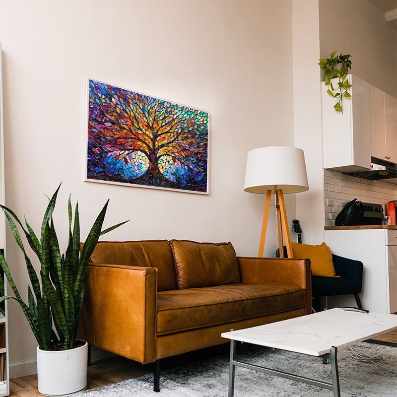 Mosaic tree of life Jigsaw Puzzle 1000 Pieces