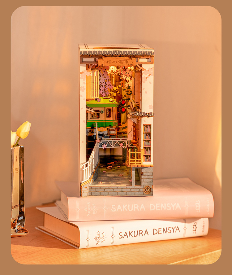 Sakura Densya Miniature Book Nook Shelf Insert