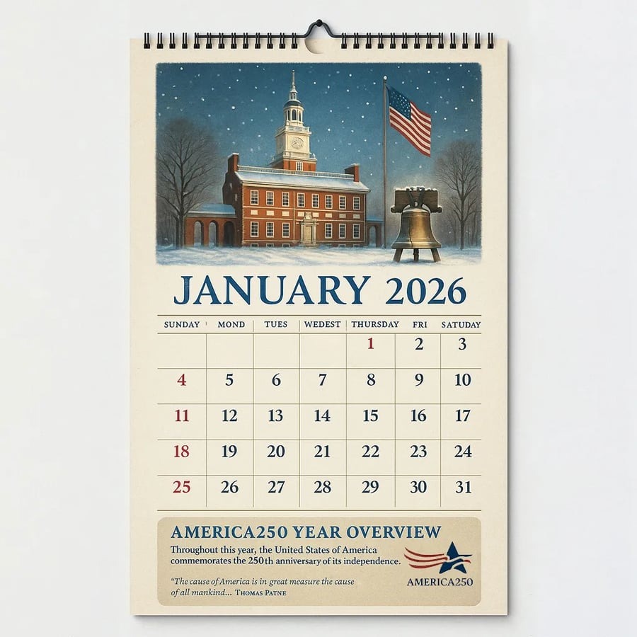 🔥Last Day 50% OFF-📅🗽A Journey of Liberty America 250 Calendar