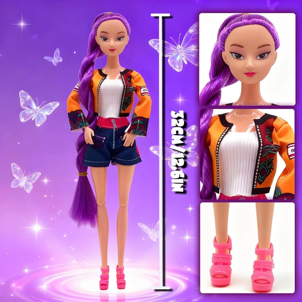 🎤✨ 2025 K-Pop Hunters New Singer Fashion Dolls 🎶💜Articulated Fashion Doll Set,Great Idea for Girls Fans