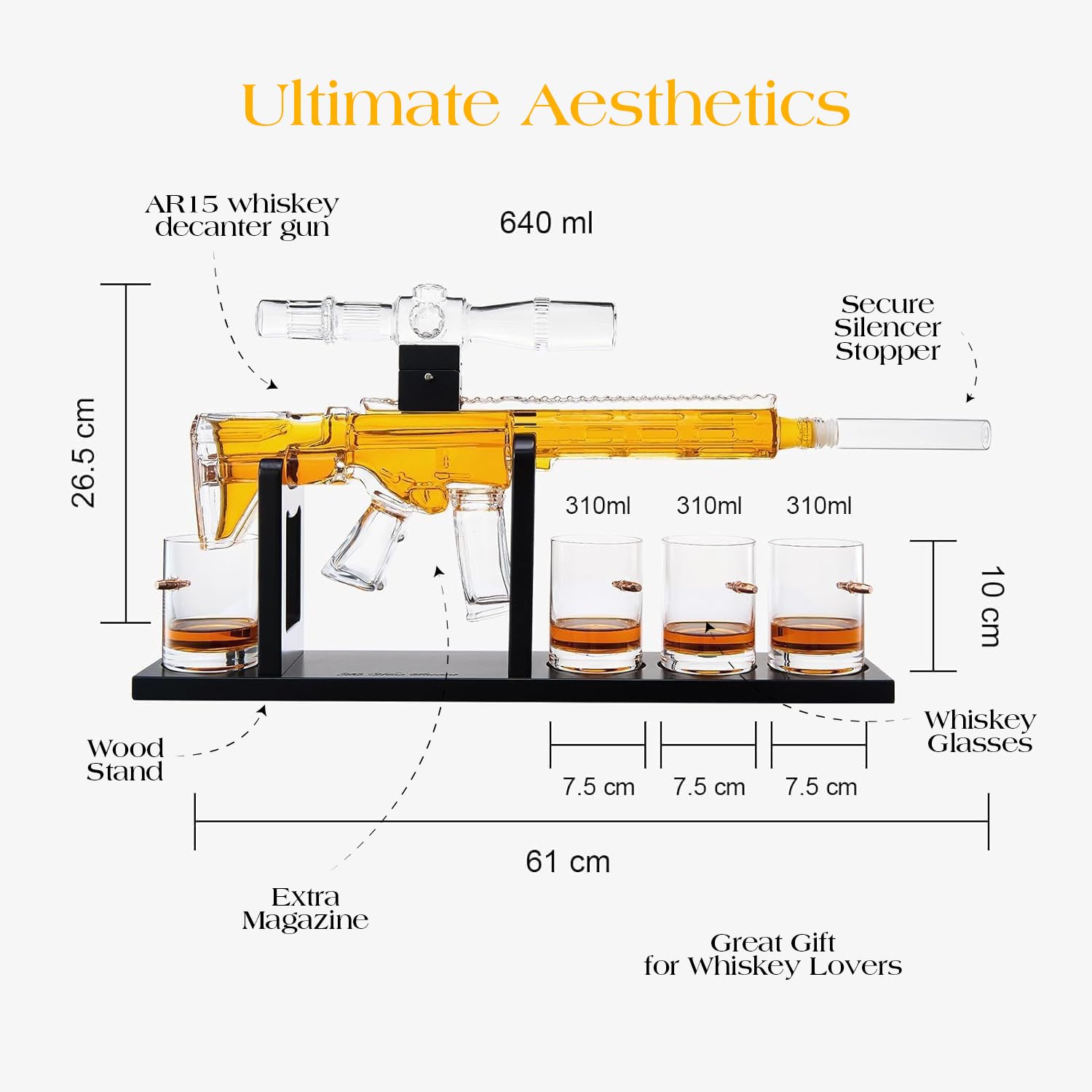 Whiskey Decanter Set - Gun AR Limited Edition