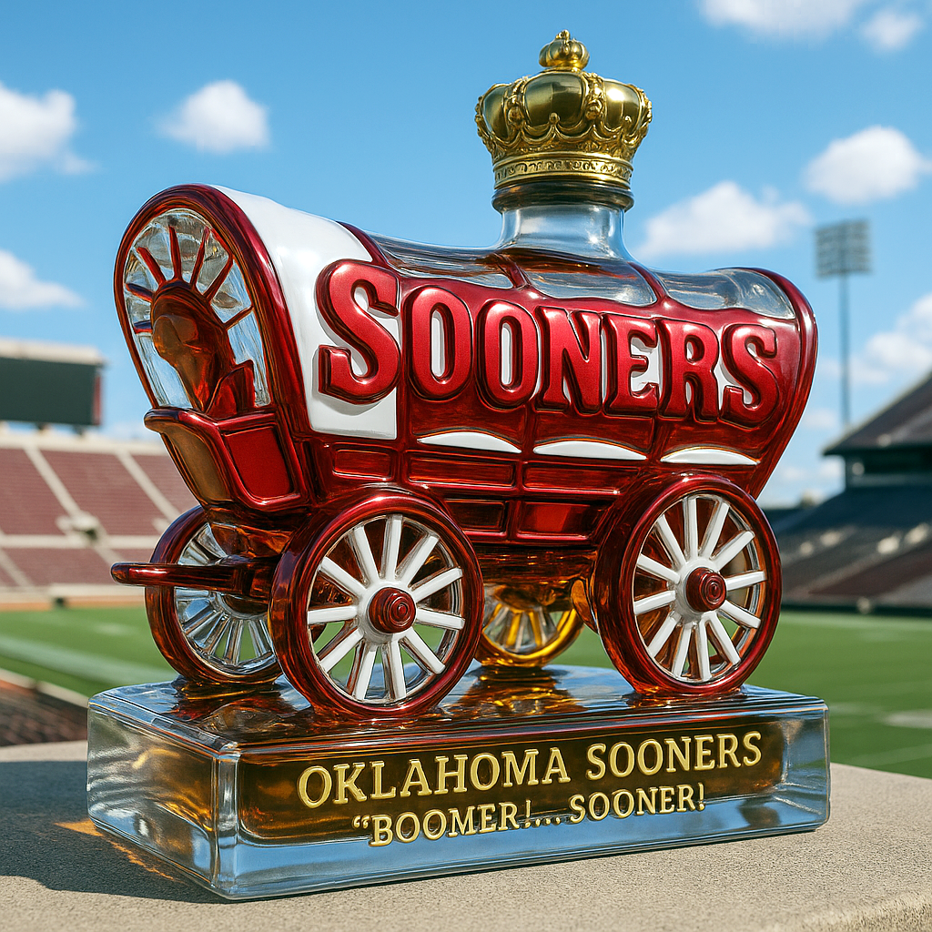🔥NCAA Team✨Oklahoma Sooners Limited-Edition Whiskey Bottle