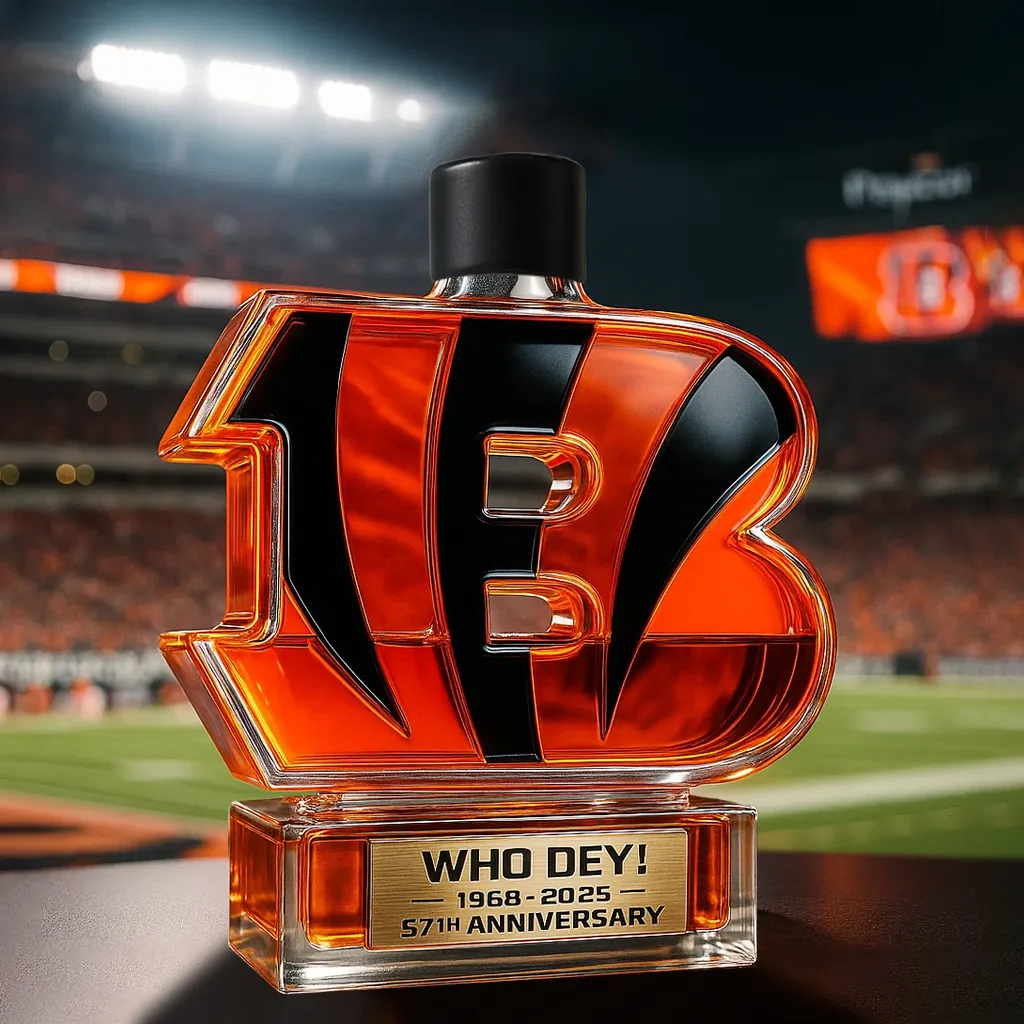 🏈 NFL Team✨Cincinnati Bengals Whiskey Bottle