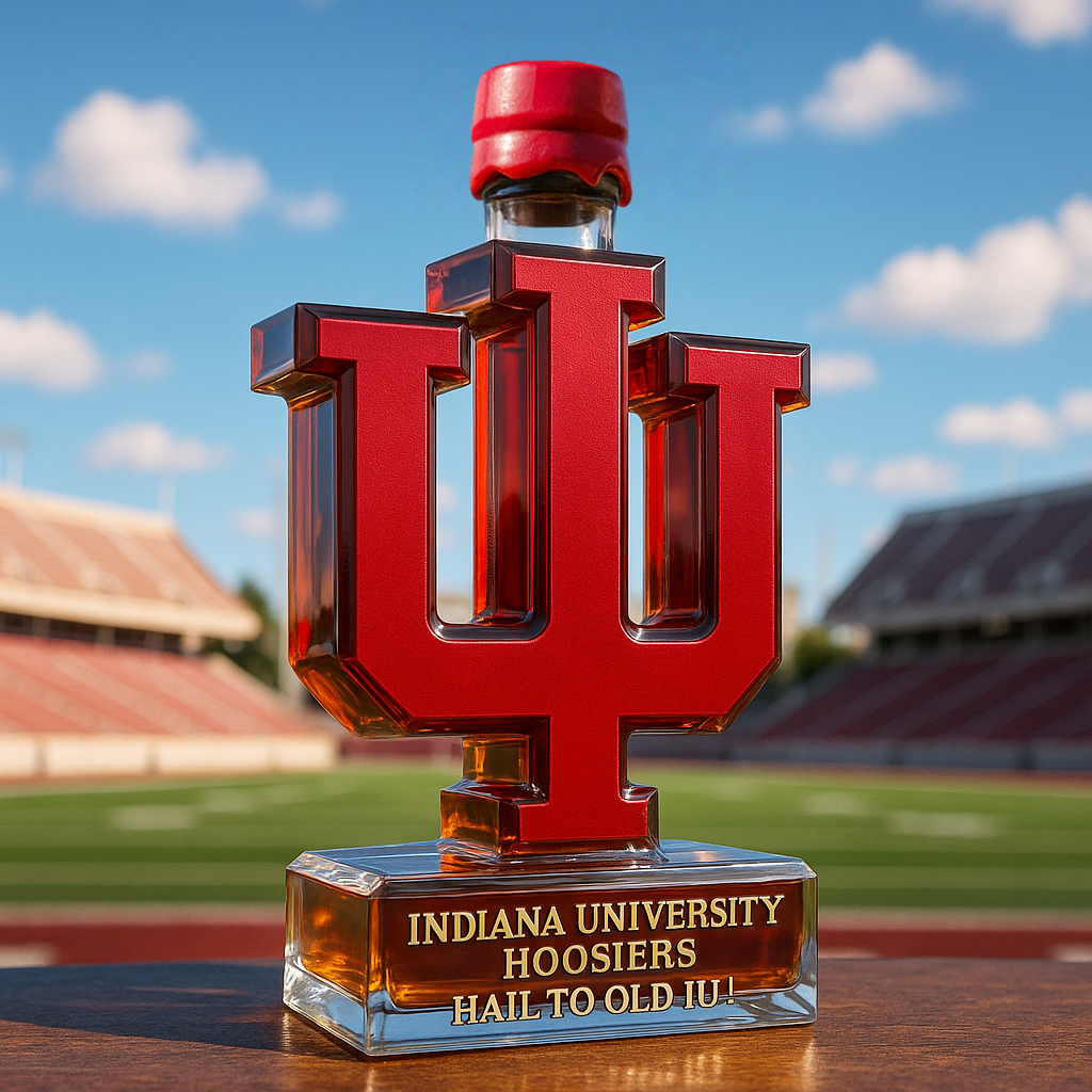 🔥NCAA Team✨Indiana University Hoosiers Limited-Edition Whiskey Bottle