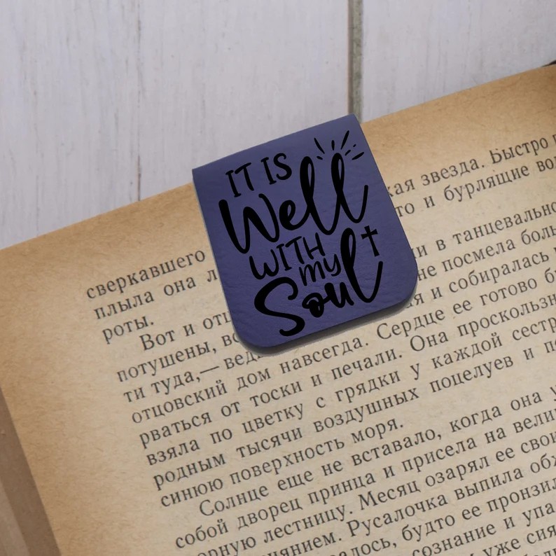 Vintage Magnetic Leather Bookmark