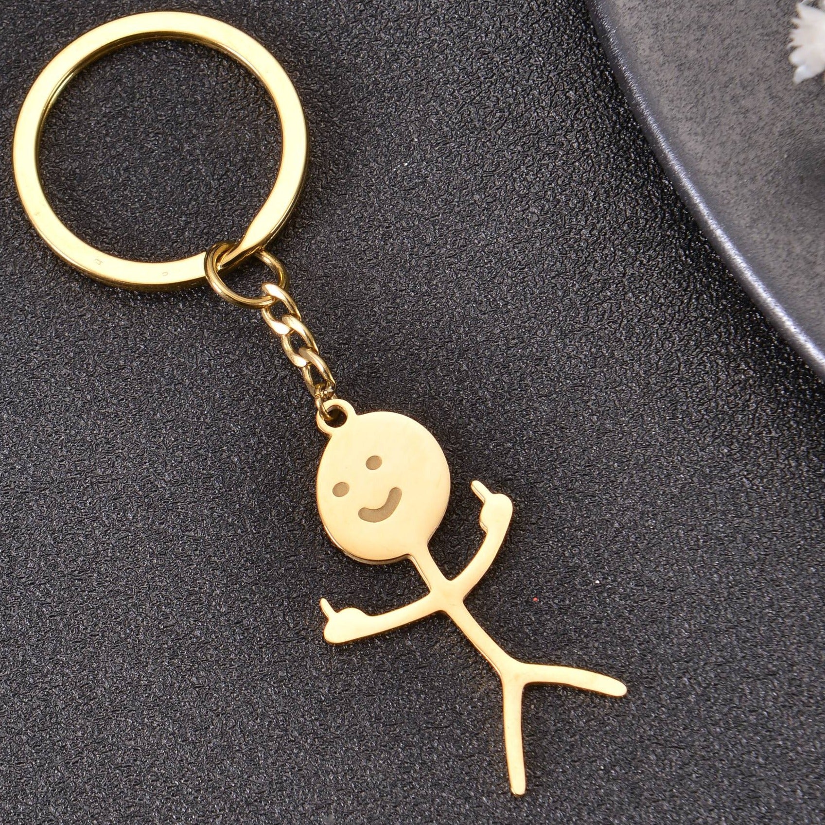 Funny Doodle Stickman Keychain