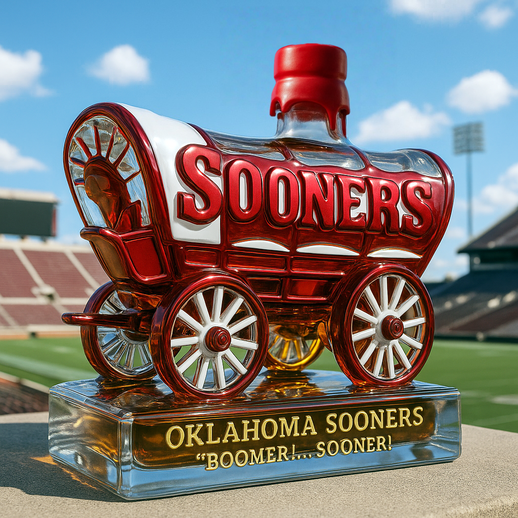 🔥NCAA Team✨Oklahoma Sooners Limited-Edition Whiskey Bottle