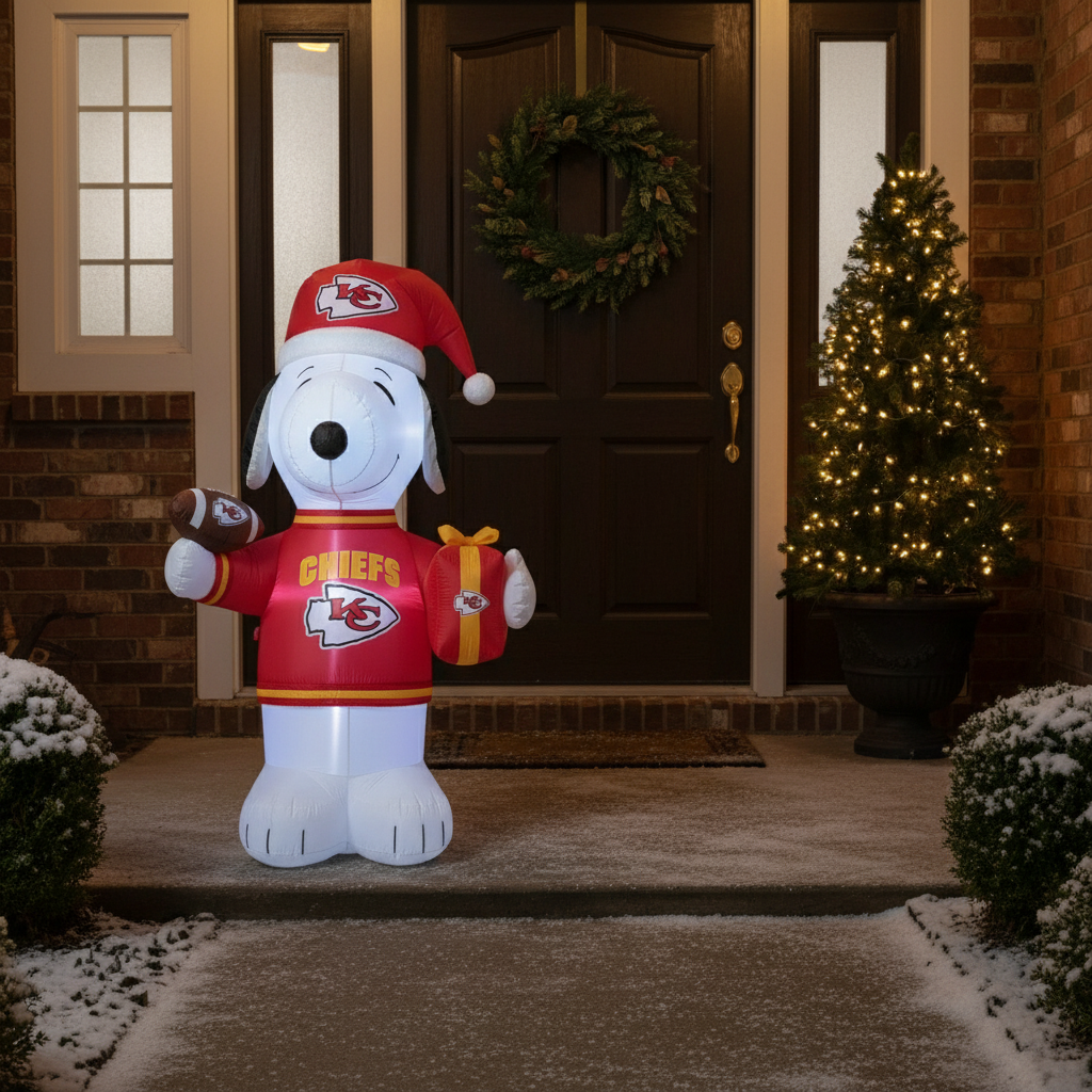 🎄 Inflatable Football Team Christmas Snoopy