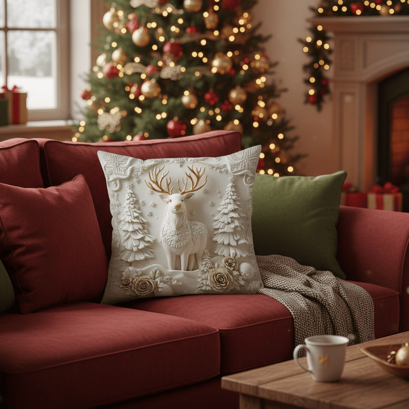 🎅🎁 Festive Christmas Cushion Pillow