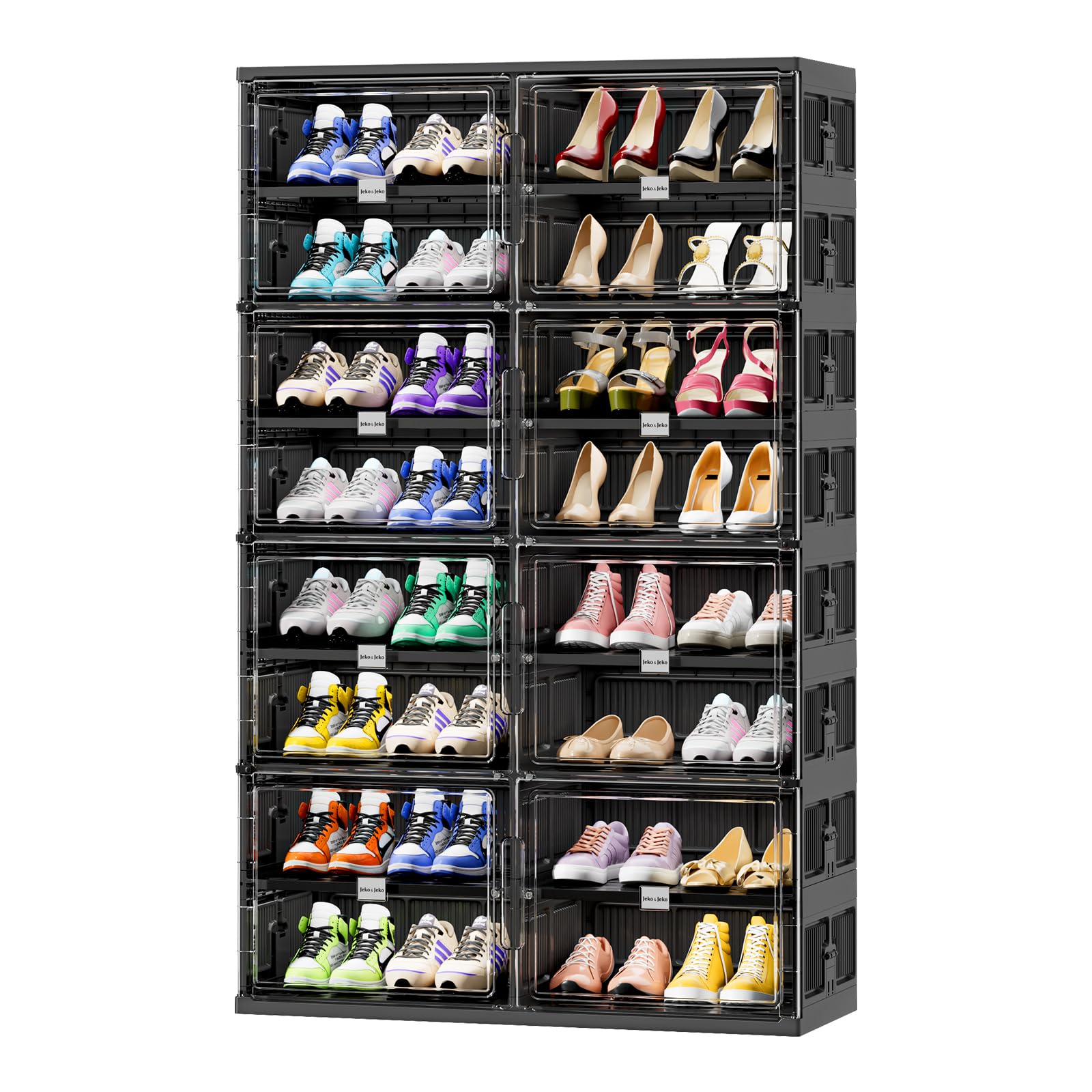  Foldable Shoe Rack Shoe Box for Closet Entryway