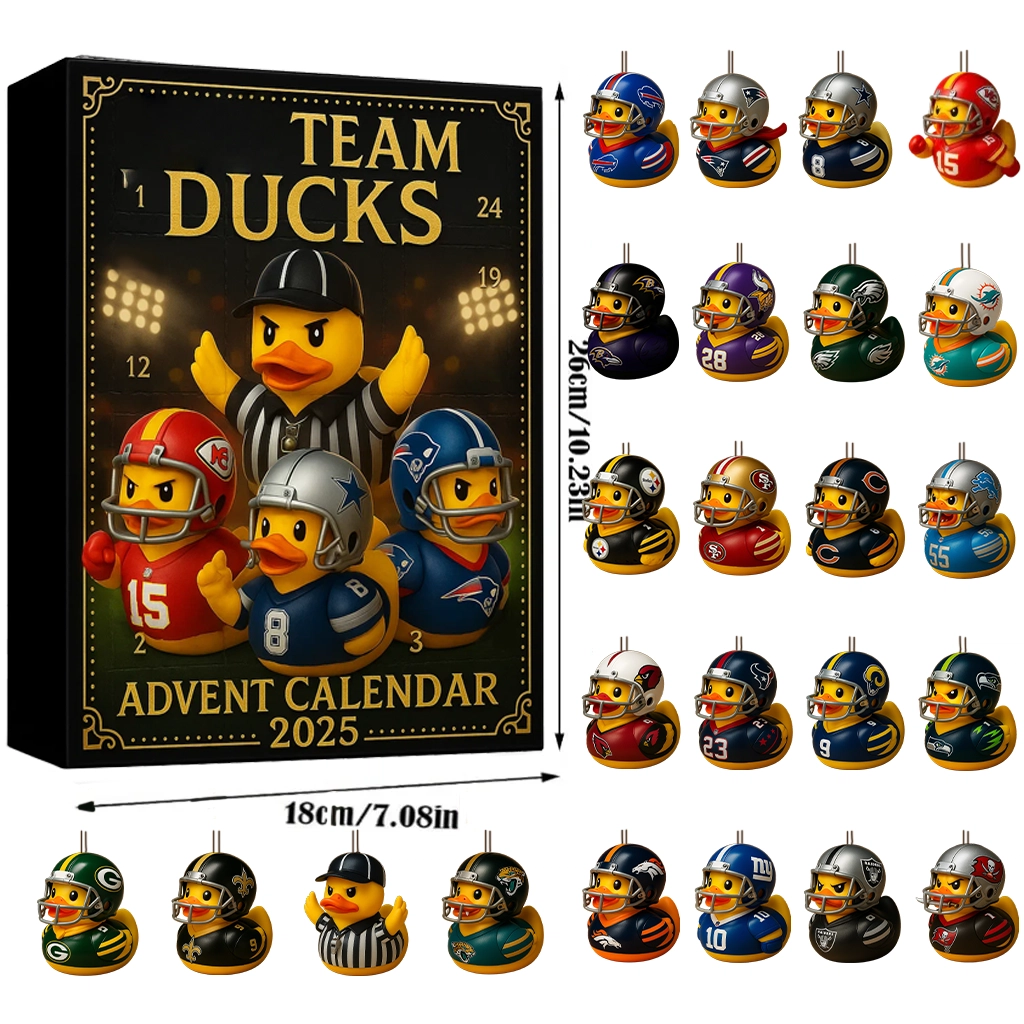 NFL Team Ducks Advent Calendar 2025 — 24 Days of Quirky Gridiron Fun