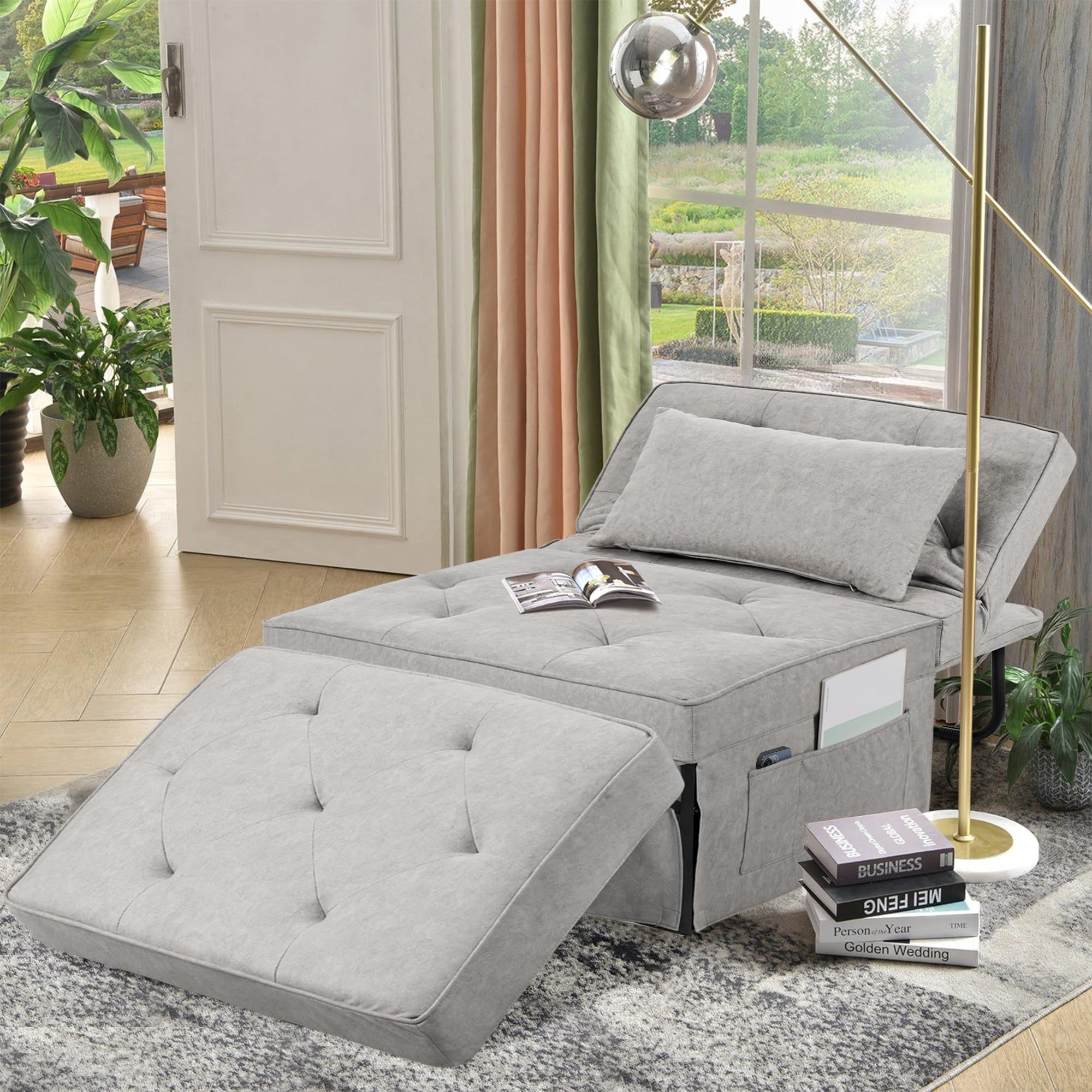 4 in 1 Ottoman Sleeper Sofa  Bed
