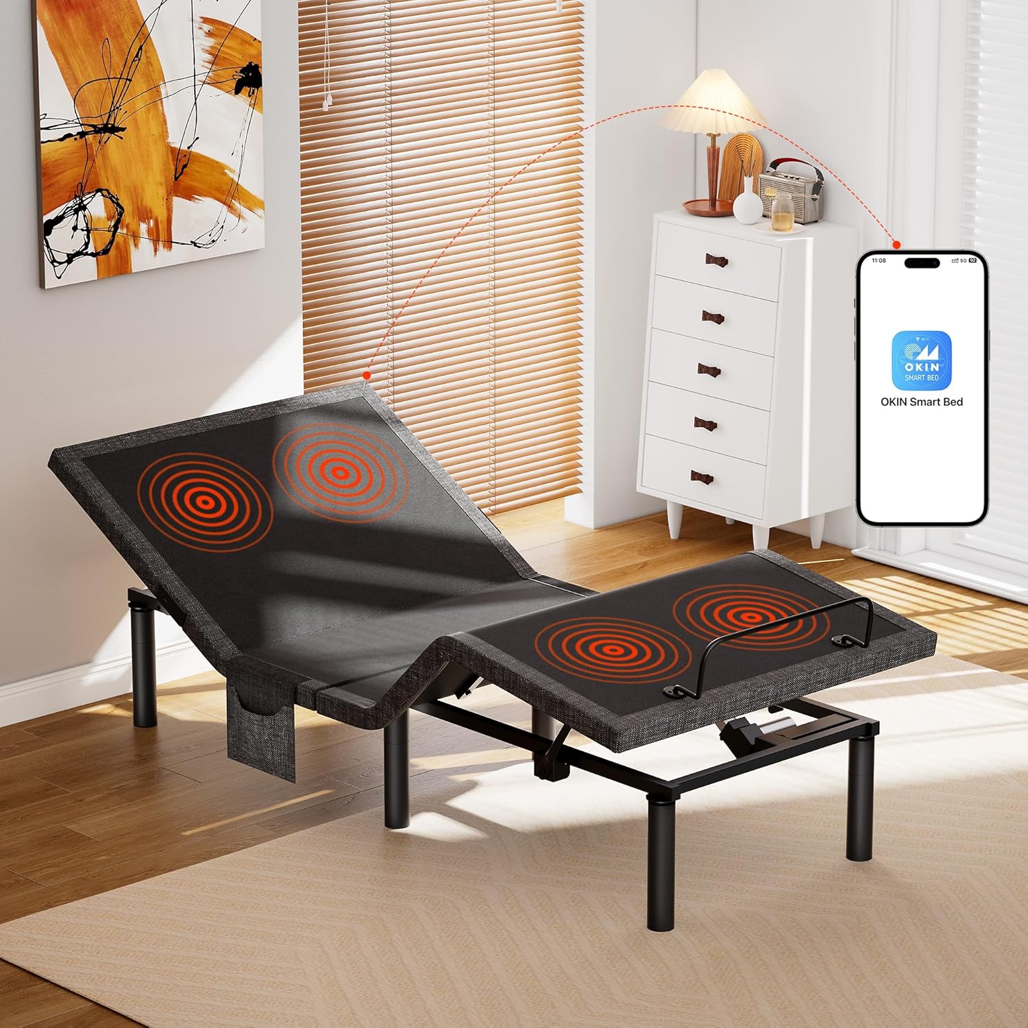 💥Clearance Sale💥Adjustable Bed Frame with Massage