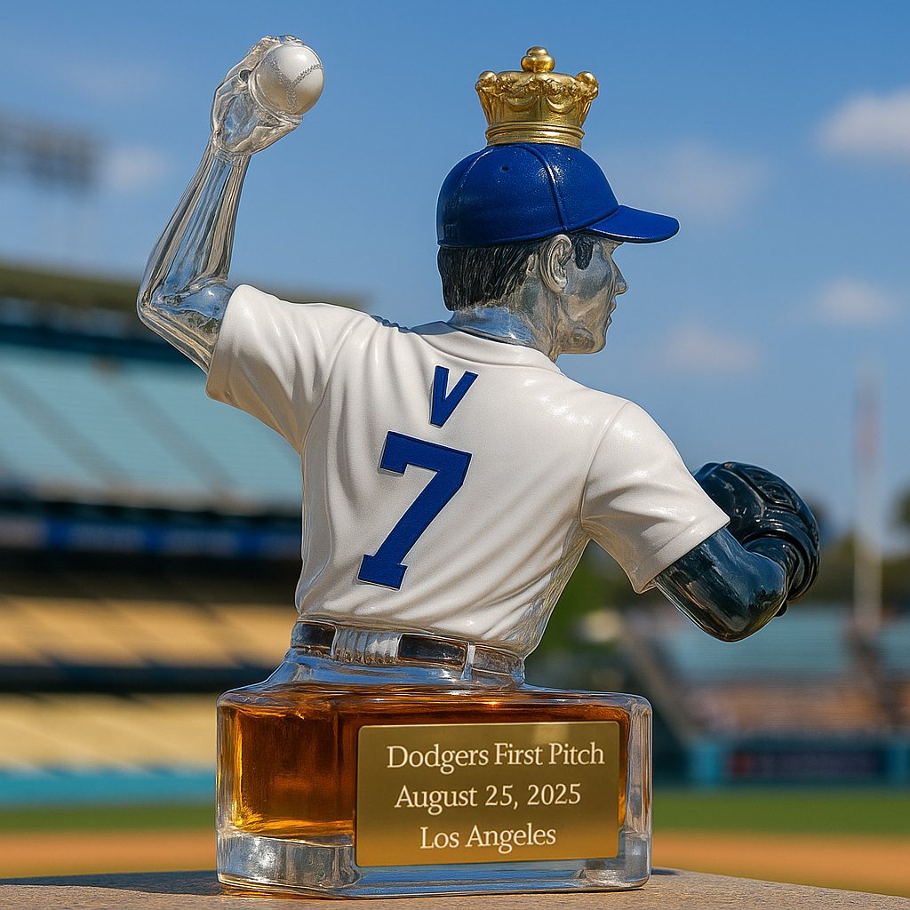 ⚾ MLB✨Dodgers First Pitch 2025 – V Limited Edition Whiskey Bottle ⚾👑🥃