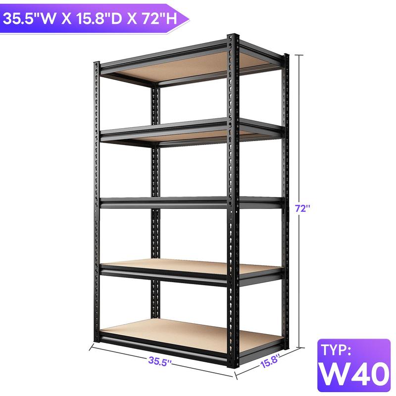 5 Tier Metal Storage Shelving 