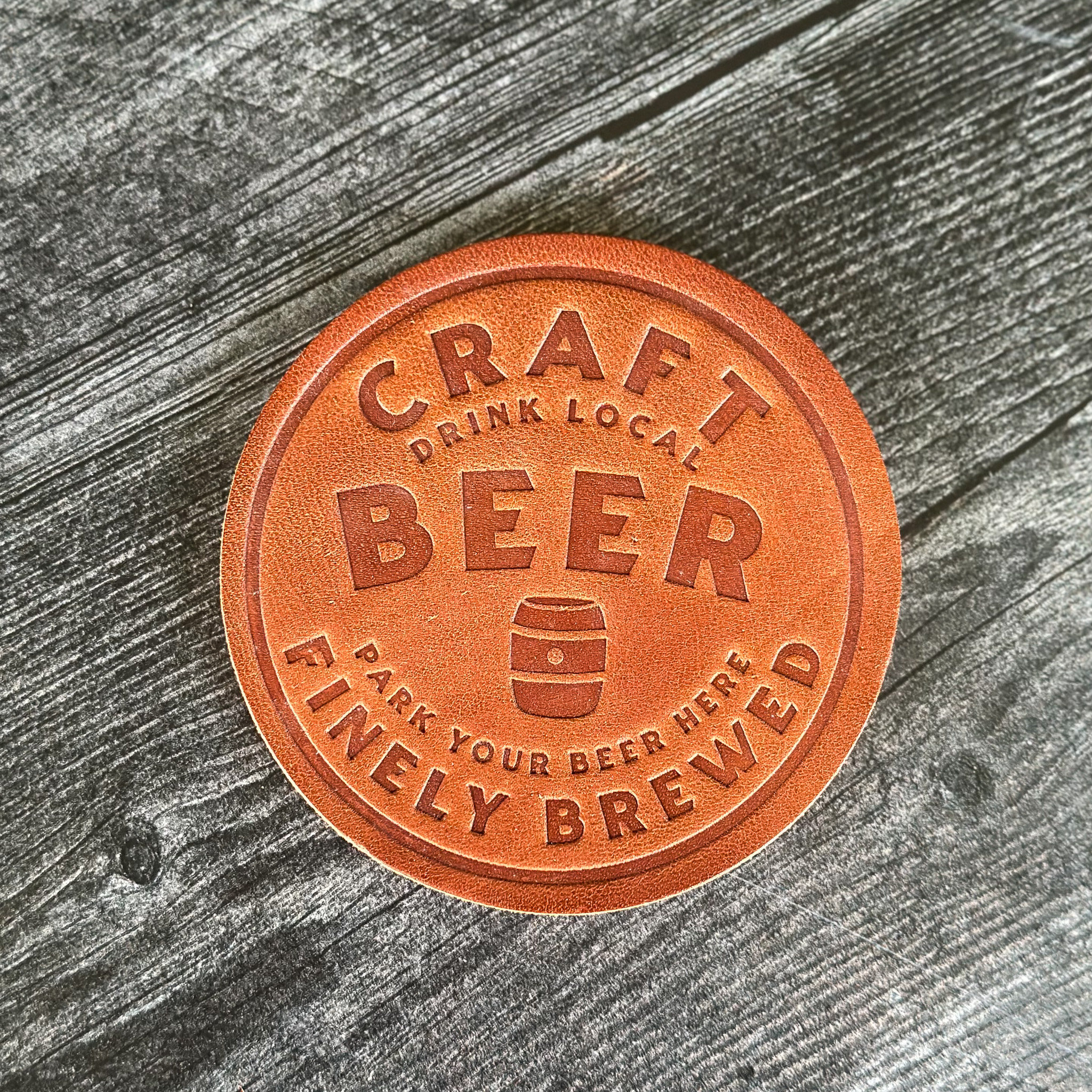 Funny Leather Drink Coasters