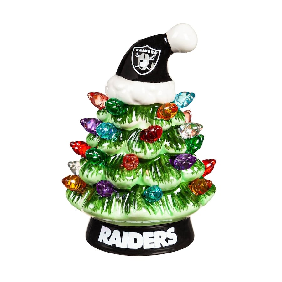 ✨Light Up Your NFL Spirit! 🏈Set of 2 4" LED Christmas Tree with NFL Team Logo🎄