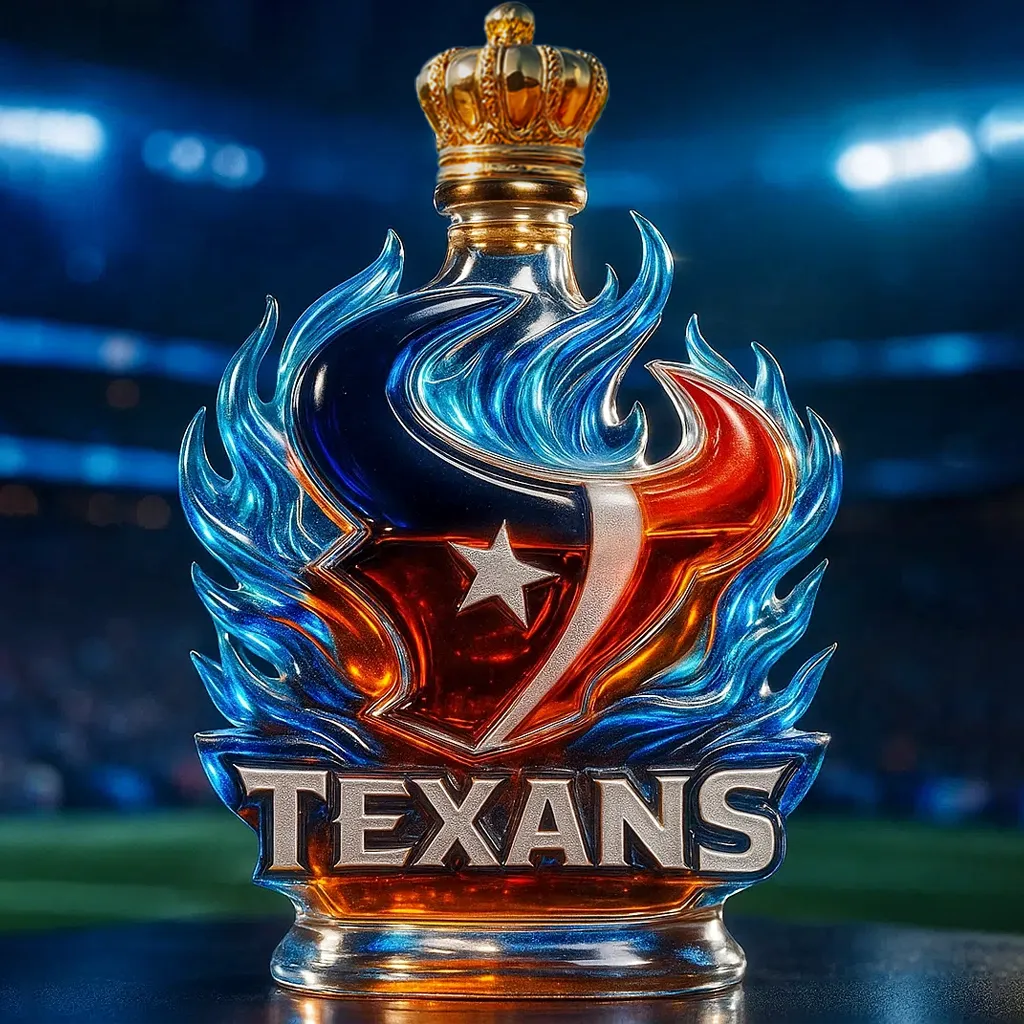 🏈 NFL Team✨Houston Texans Whiskey Bottle