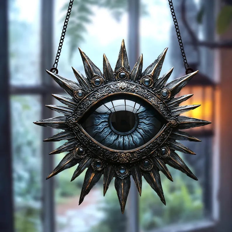 🔥The Eye of Protection Suncatcher – A Powerful Symbol of Mysticism and Strength