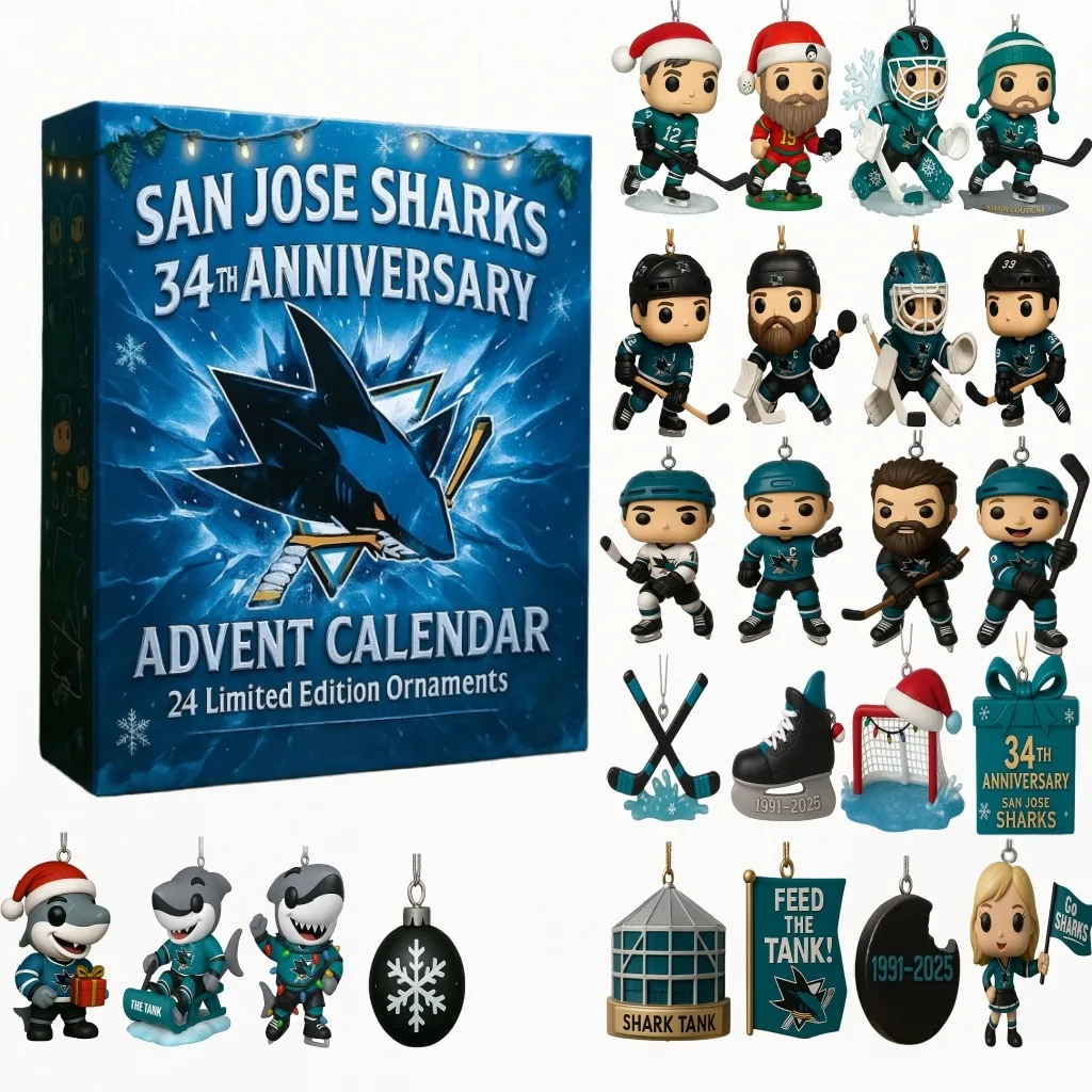 San Jose Sharks 34th Anniversary 2025 Advent Calendar