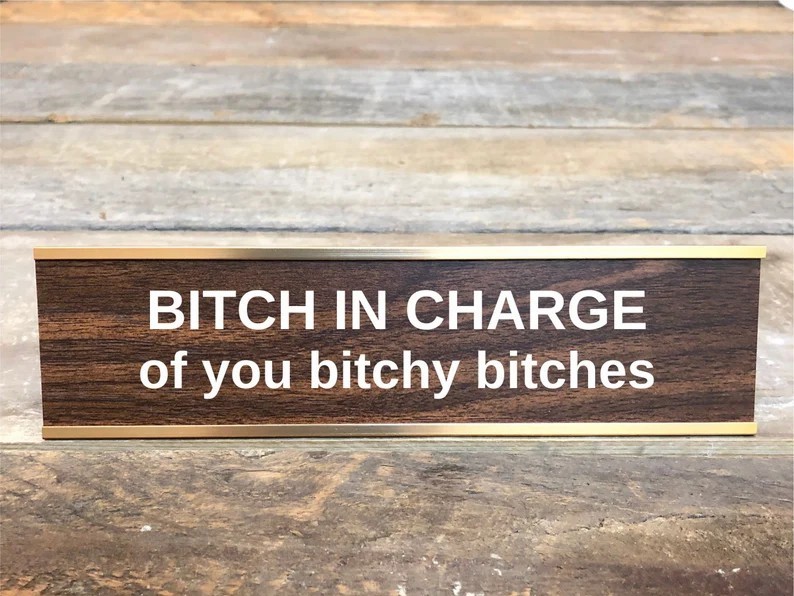 Funny Desk Sign Boss Gag Gift