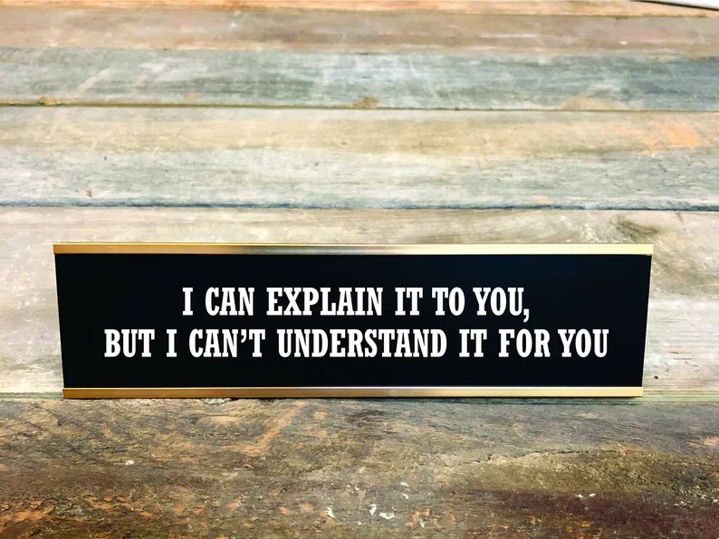 Funny Desk Sign Boss Gag Gift