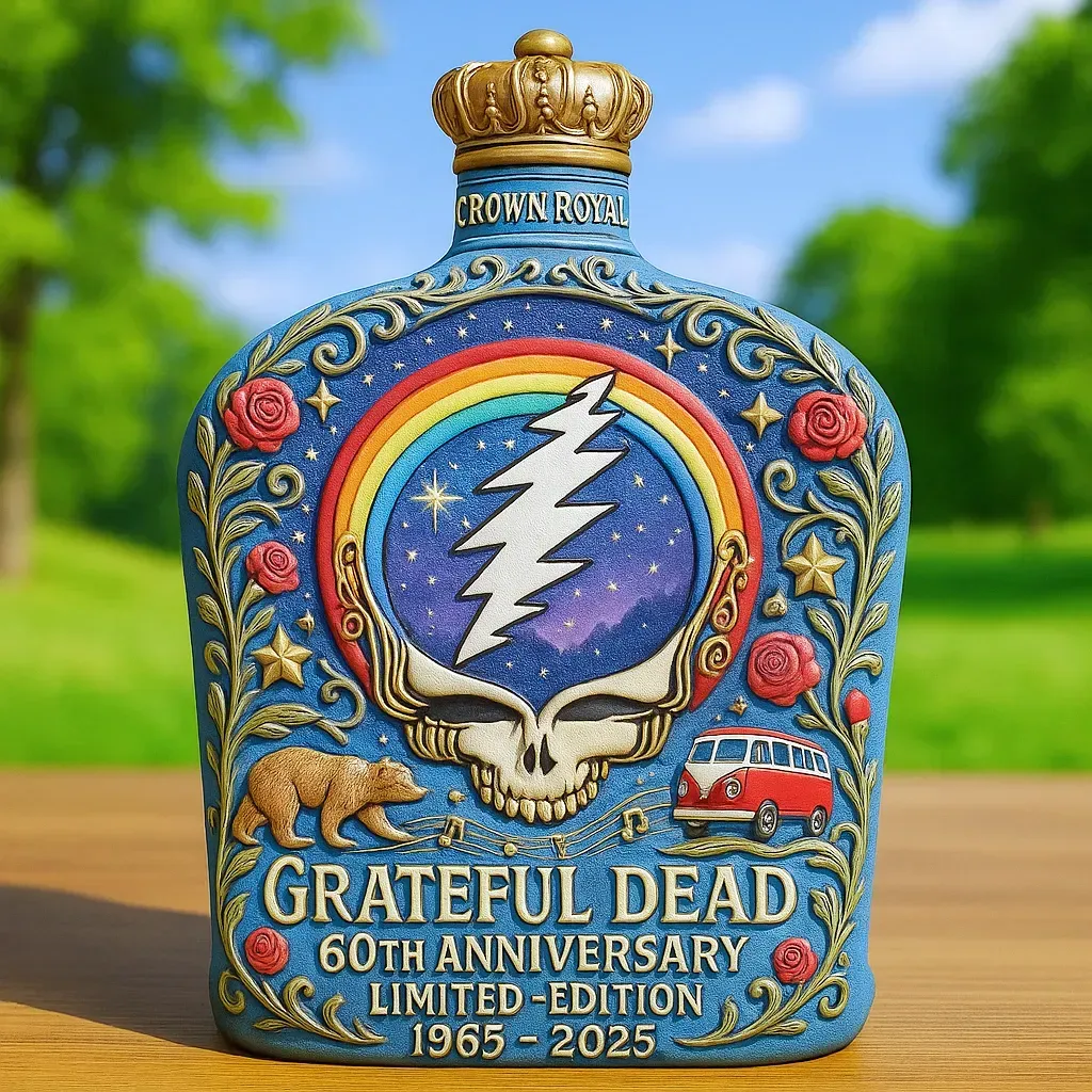 Grateful Dead 60th Anniversary Legend Limited Edition whiskey bottle