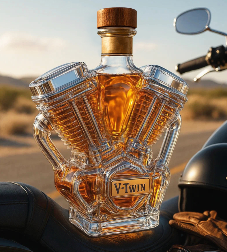 V-Twin Whiskey Bottle