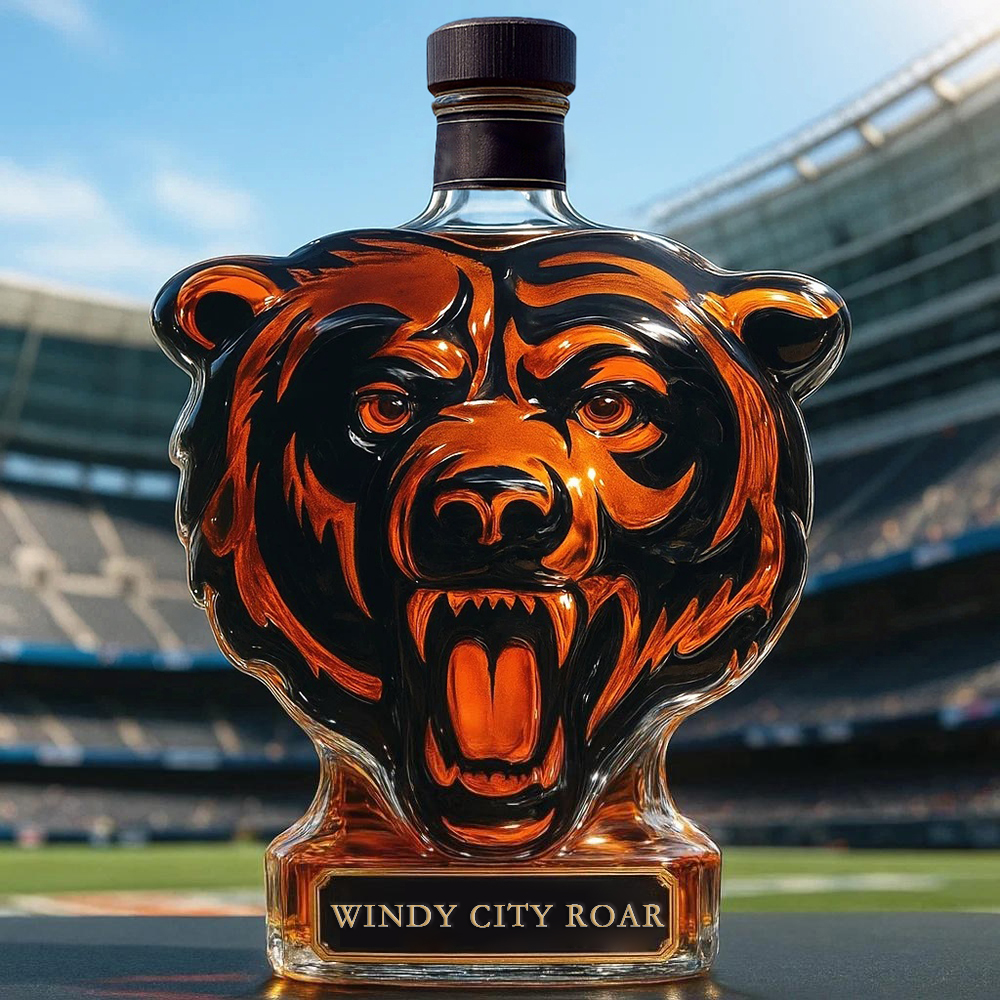 🐻🏈Chicago Bears Whiskey Bottle
