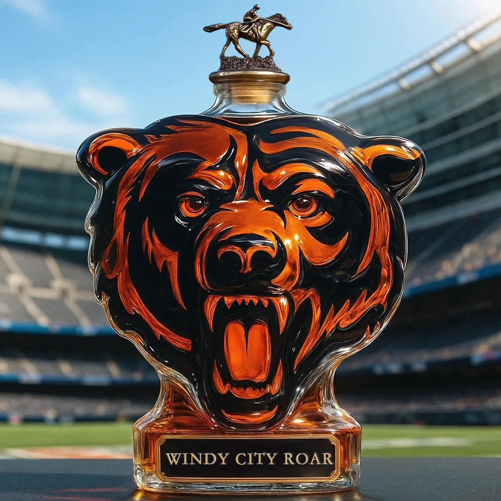 🐻🏈Chicago Bears Whiskey Bottle
