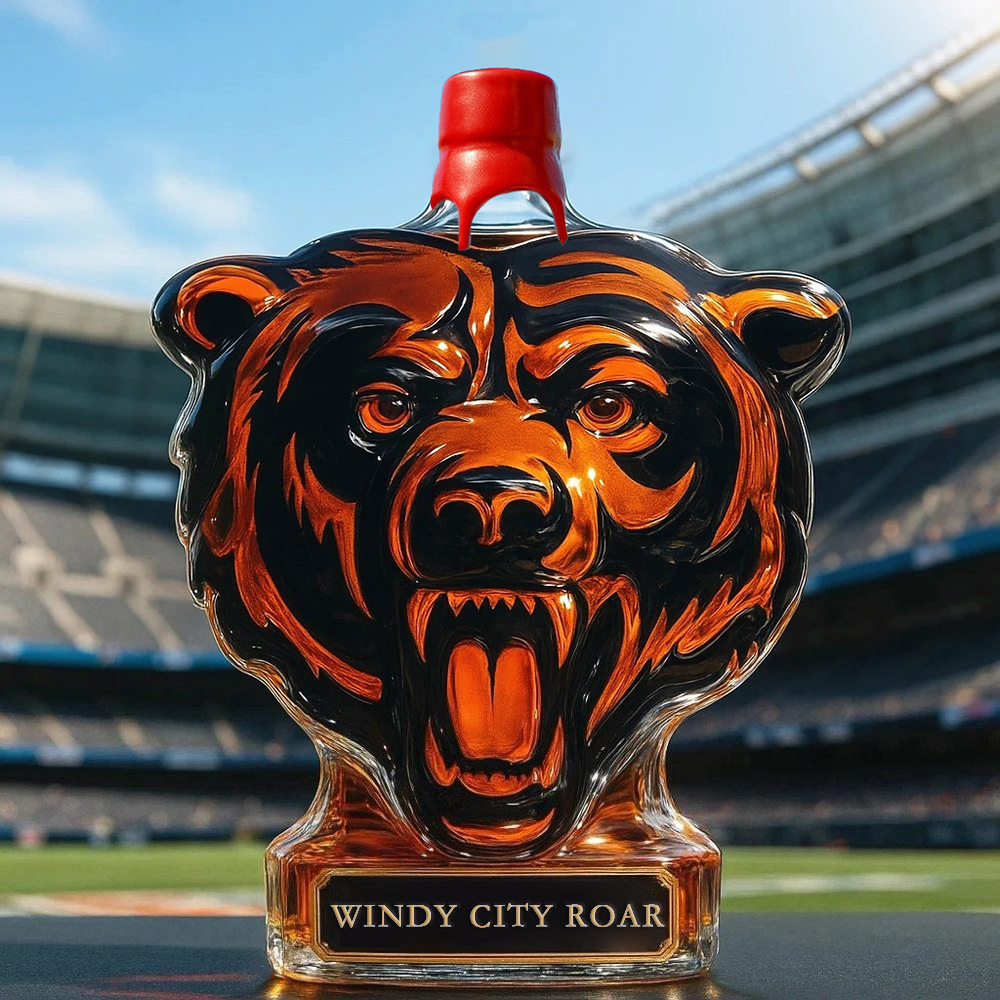 🐻🏈Chicago Bears Whiskey Bottle