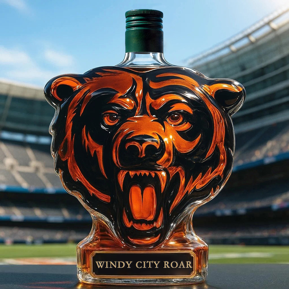 🐻🏈Chicago Bears Whiskey Bottle