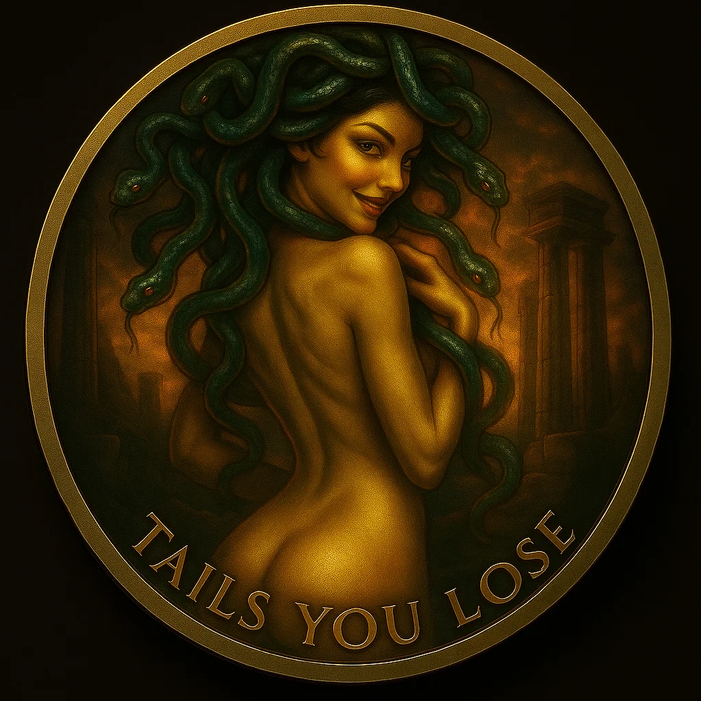 Funny Medusa Heads and Tails Coins