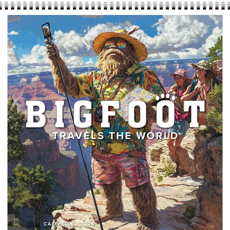 🦶 Bigfoot Travels the World 2026 Calendar