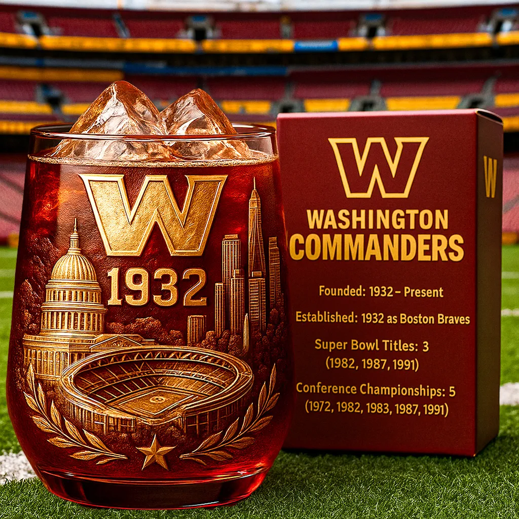 Football Team Collectible Anniversary Whiskey Glass 🥃