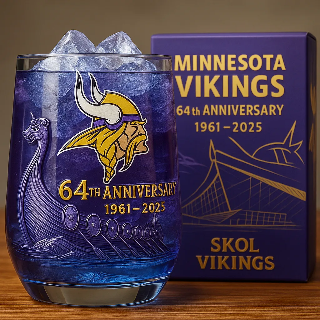 Football Team Collectible Anniversary Whiskey Glass 🥃