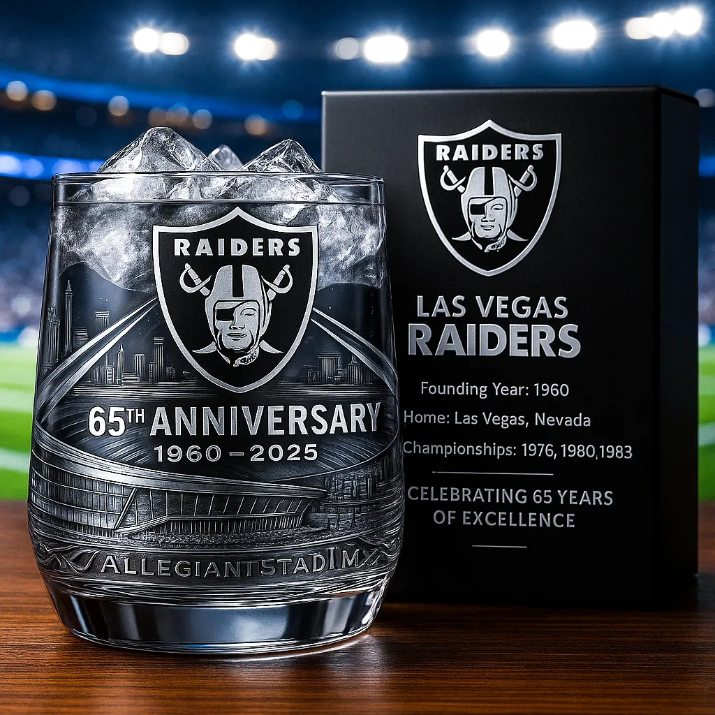 Football Team Collectible Anniversary Whiskey Glass 🥃