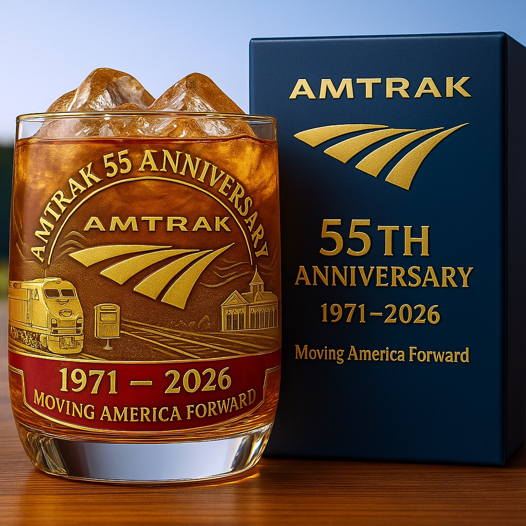 Amtrak 55th Anniversary Rocks Glass