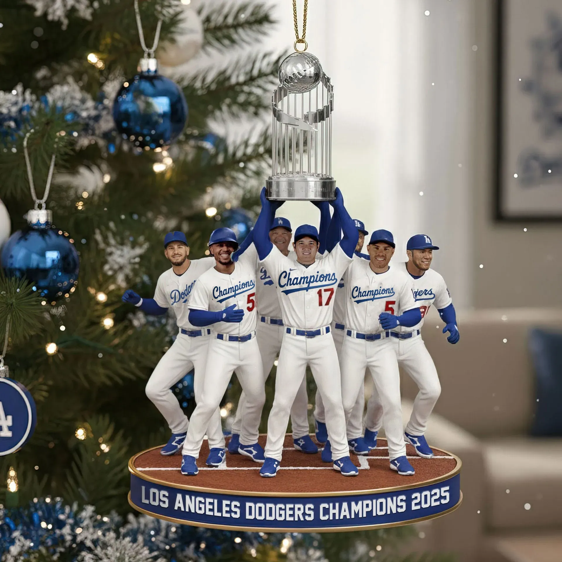 💙2025 LA World Series Champions Ornament
