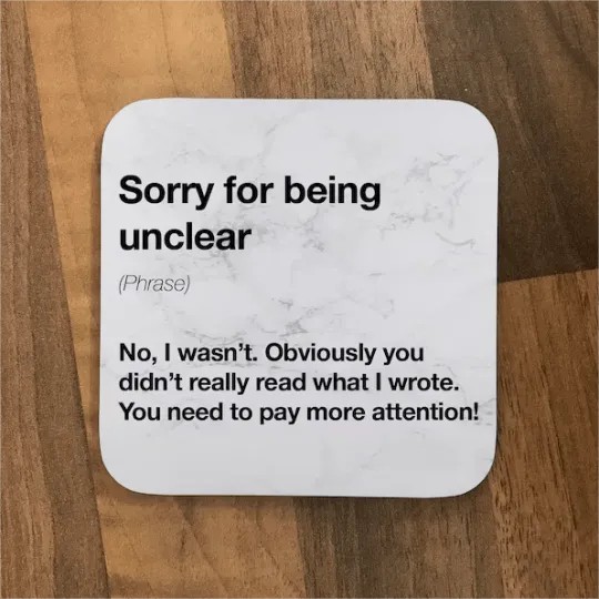 Funny Office Email Definitions Coasters - Set of 6