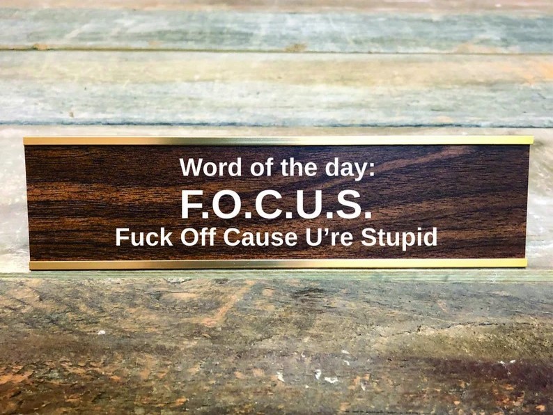 Funny Desk Sign Boss Gag Gift