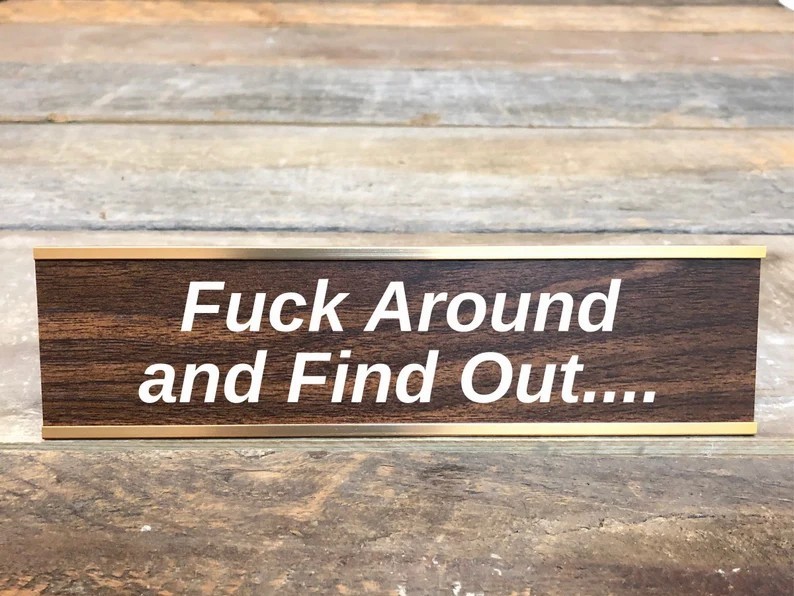 Funny Desk Sign Boss Gag Gift