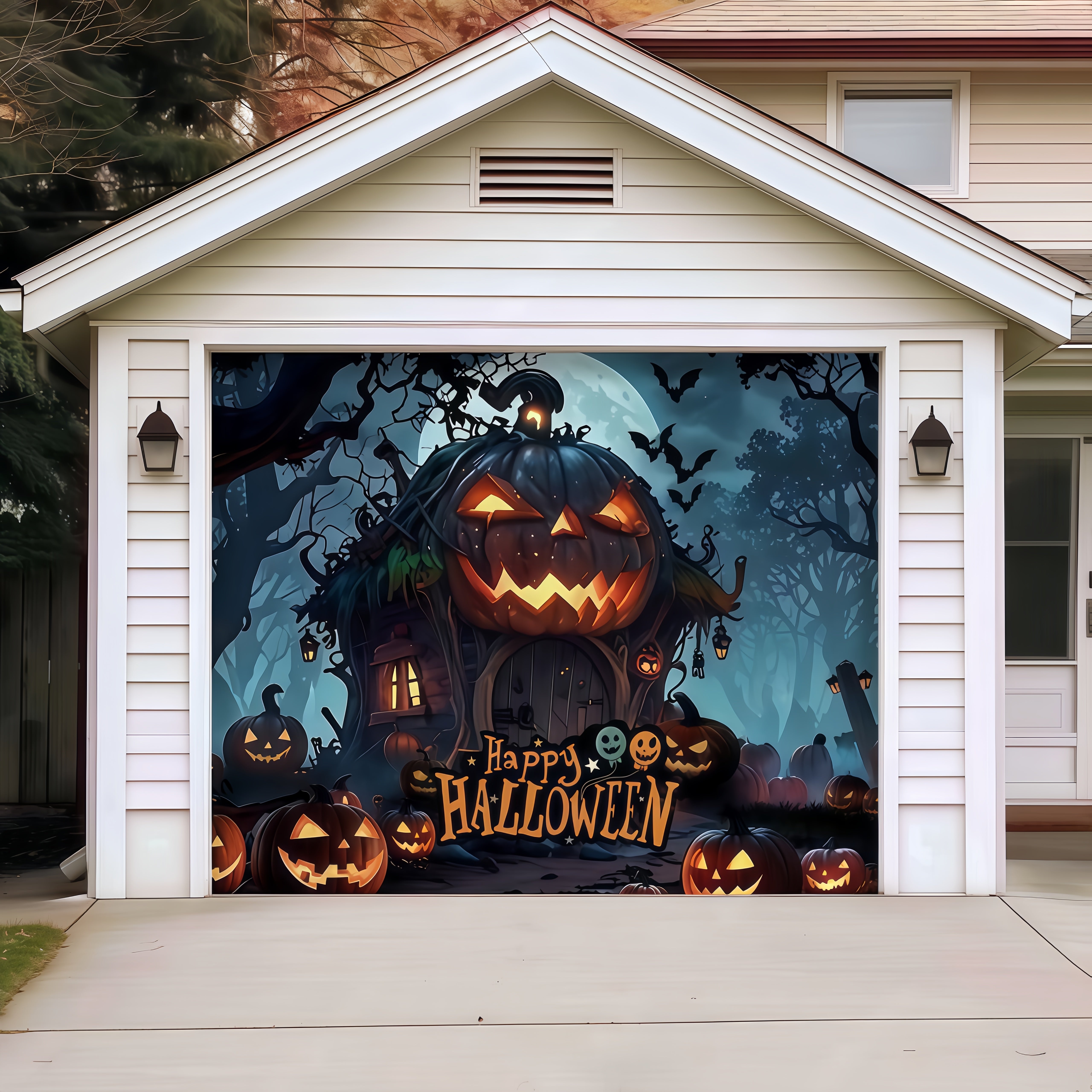 🔥Limited-time 50% off sale | Halloween Garage Door Cover